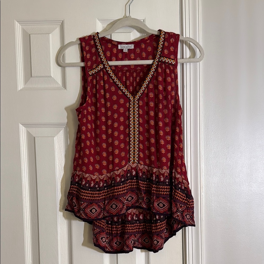 Women's Sleeveless Boho Top